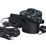 Bestway PowerTouch 62255 showing both the mains transformer and the 12V car lead