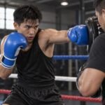 Boxing Training Gloves – Moulded Lining, Mesh Palm - illustrative image, scene generated