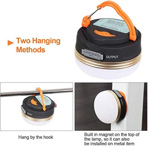 Rechargeable LED Camping Lantern - IP65, Magnet and Power Bank