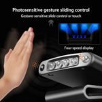 Wave gesture control and four-speed brightness display on the LED cap clip light