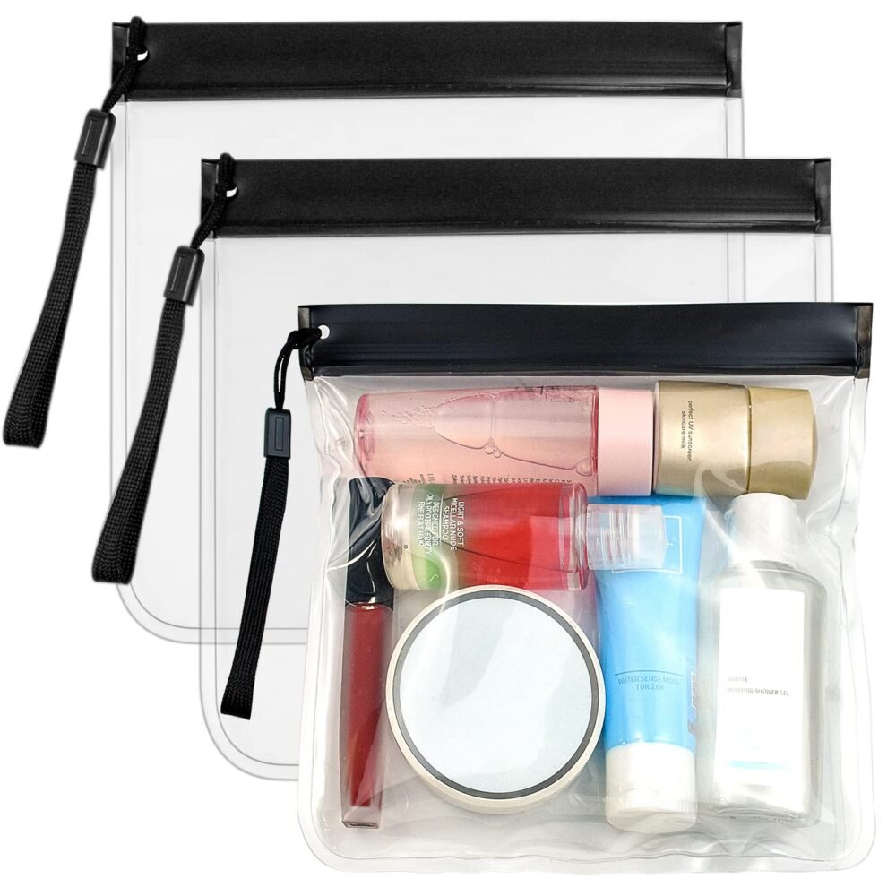Clear Toiletry Bag - 20 x 20 cm PVC/EVA, Airport Liquids Size