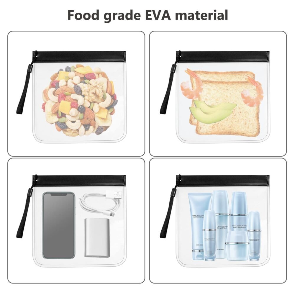 Clear Toiletry Bag - 20 x 20 cm PVC/EVA, Airport Liquids Size