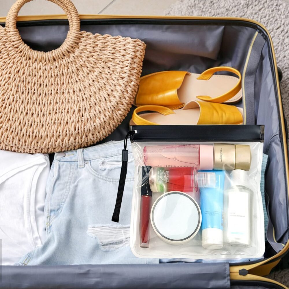 Clear Toiletry Bag - 20 x 20 cm PVC/EVA, Airport Liquids Size