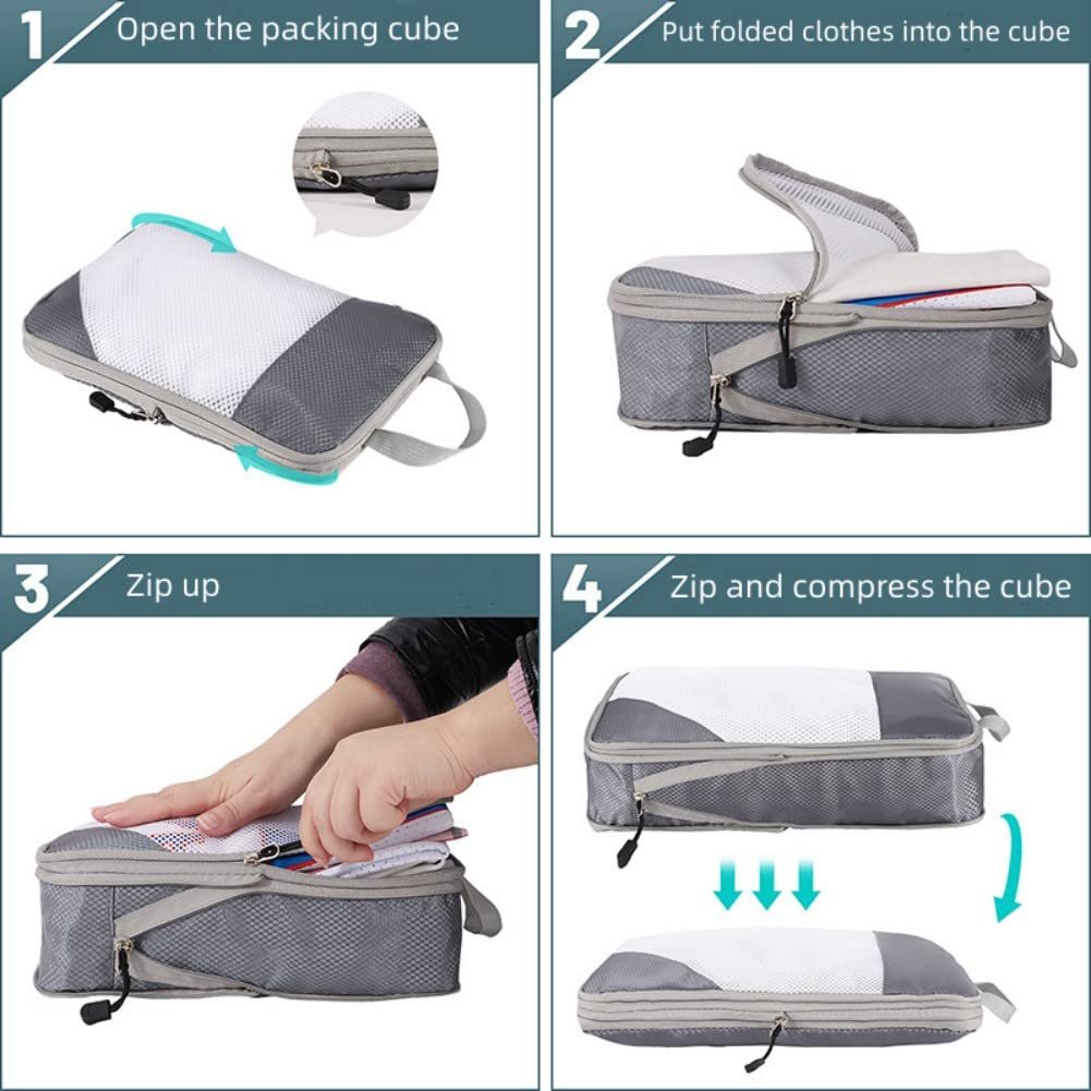 Expandable Compression Packing Cubes - 3-Piece Set, Nylon