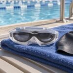 Conquest Speed Swimming Goggles with Case - illustrative image, scene generated