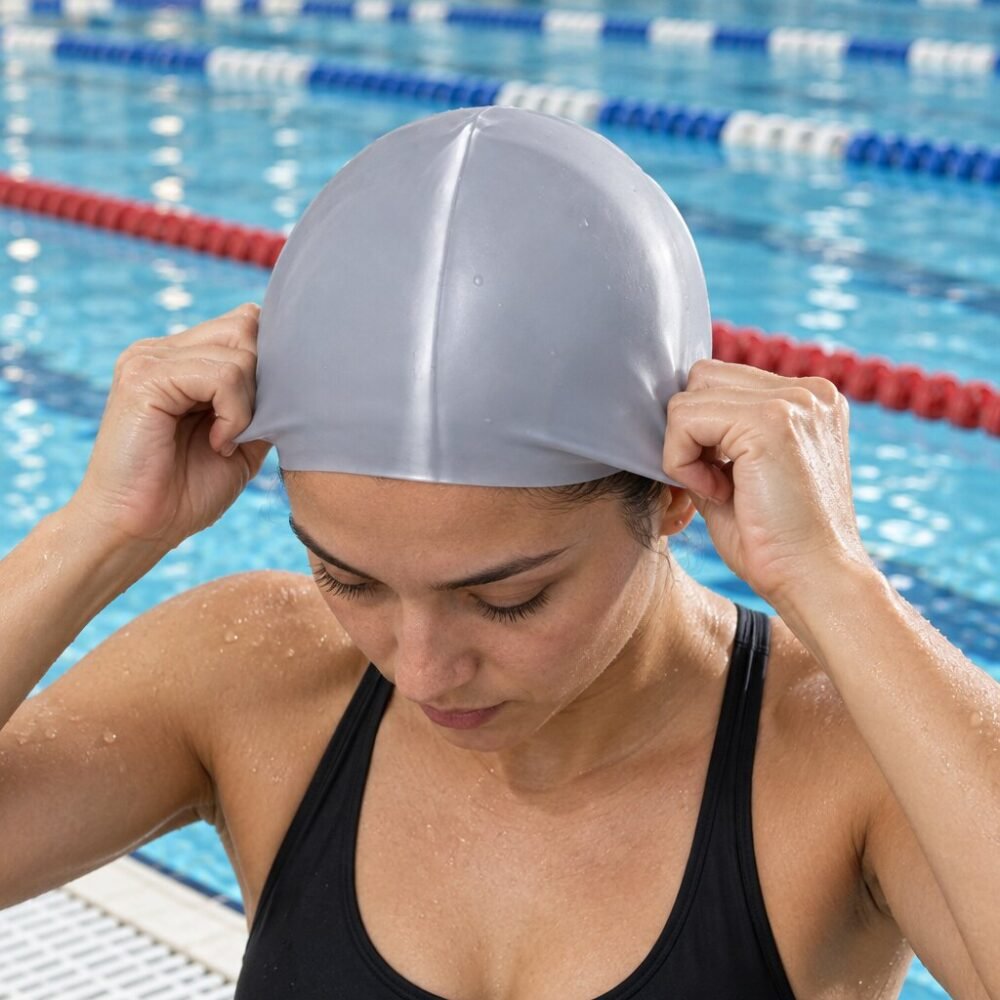 Conquest 100% Silicone Swimming Cap - Unisex