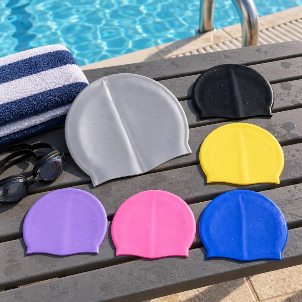 Conquest 100% Silicone Swimming Cap - Unisex