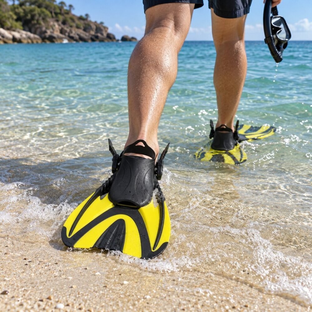 Conquest Snorkelling Fins - Adjustable Back Strap, S / M / L