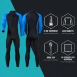 DIVE&SAIL 3mm Neoprene Wetsuit – Long Sleeve, Back Zip, Unisex - illustrative image, scene generated