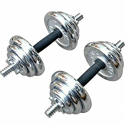Chrome Dumbbell and Rod Set - 20 kg with Carrying Case