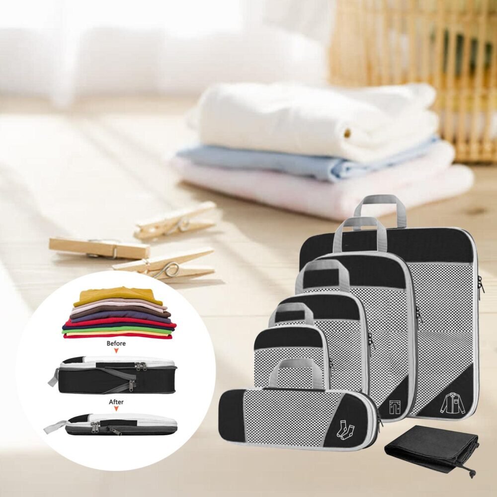 Expandable Compression Bags - 5-Piece Set, Multiple Sizes