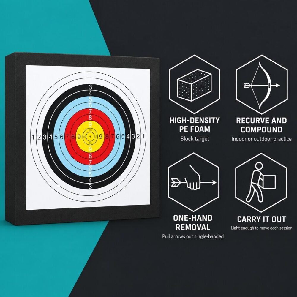 Foam Archery Target - PE Foam Block for Bow Practice