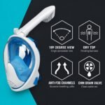 Full Face Snorkel Mask – 180-Degree View, Dry Top and Anti-Fog Channels - illustrative image, scene generated