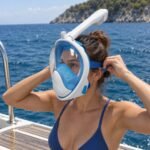 Full Face Snorkel Mask – 180-Degree View, Dry Top and Anti-Fog Channels - illustrative image, scene generated