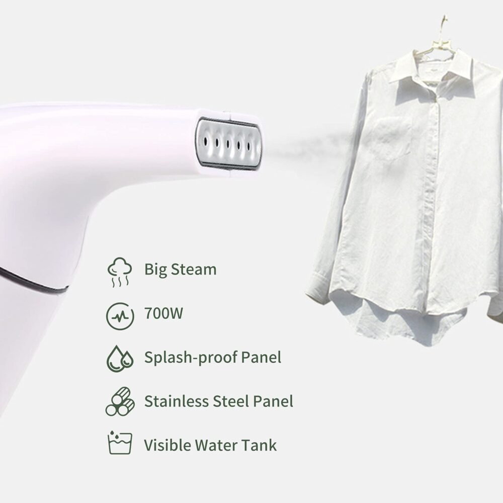 Vertical Garment Steamer - Handheld, for Hanging Clothes