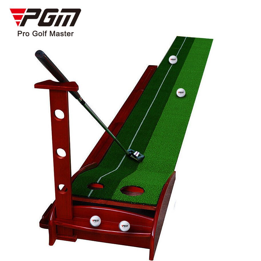 3 m Golf Putting Mat - Dual-Track Training System with Ball Return
