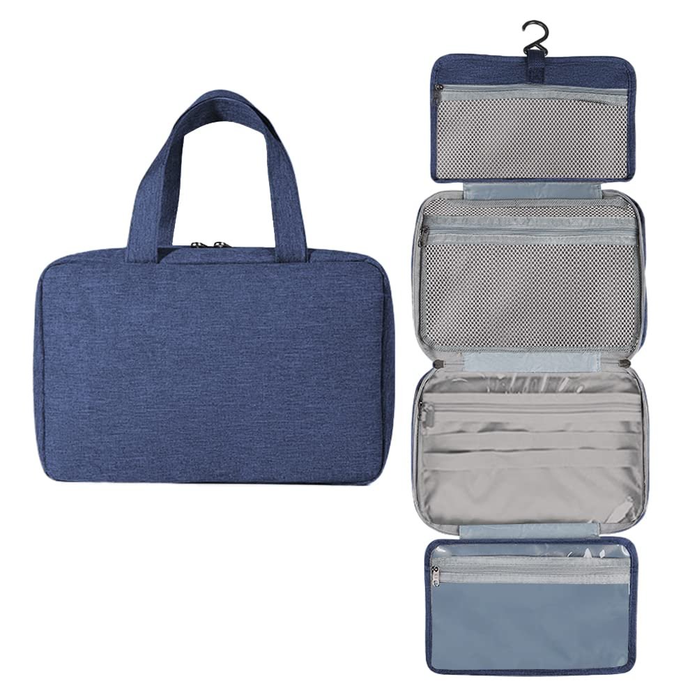 Hanging Toiletry Bag - Four-Fold, Water-Resistant Polyester