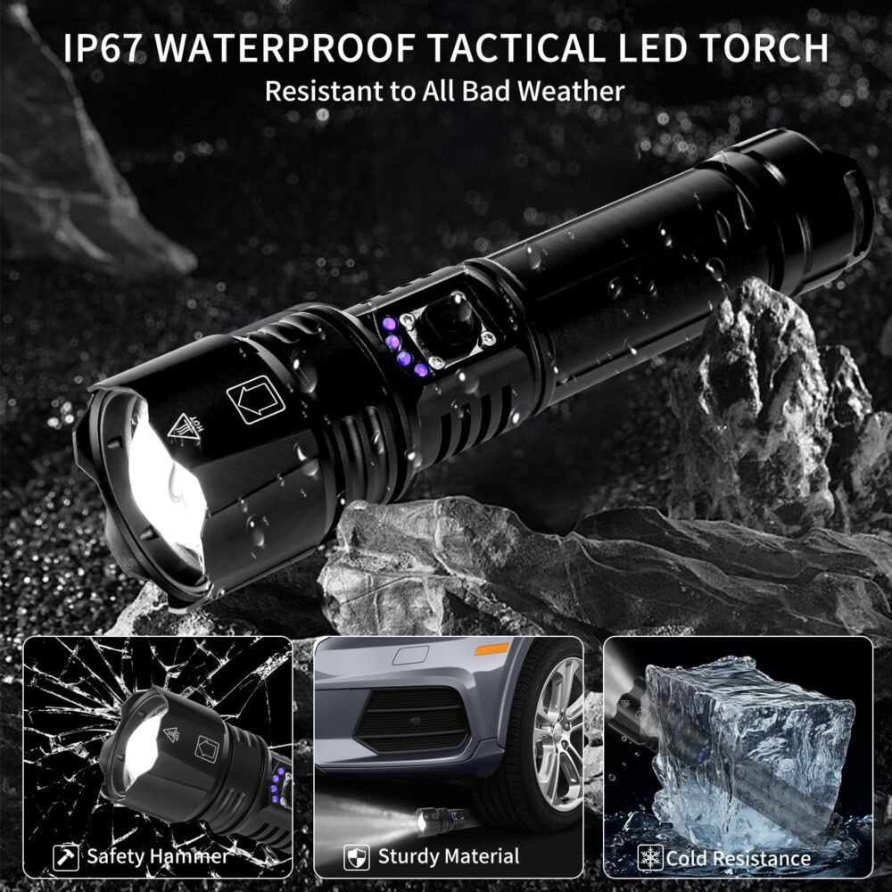 High Lumen USB-C Rechargeable P70 LED Flashlight