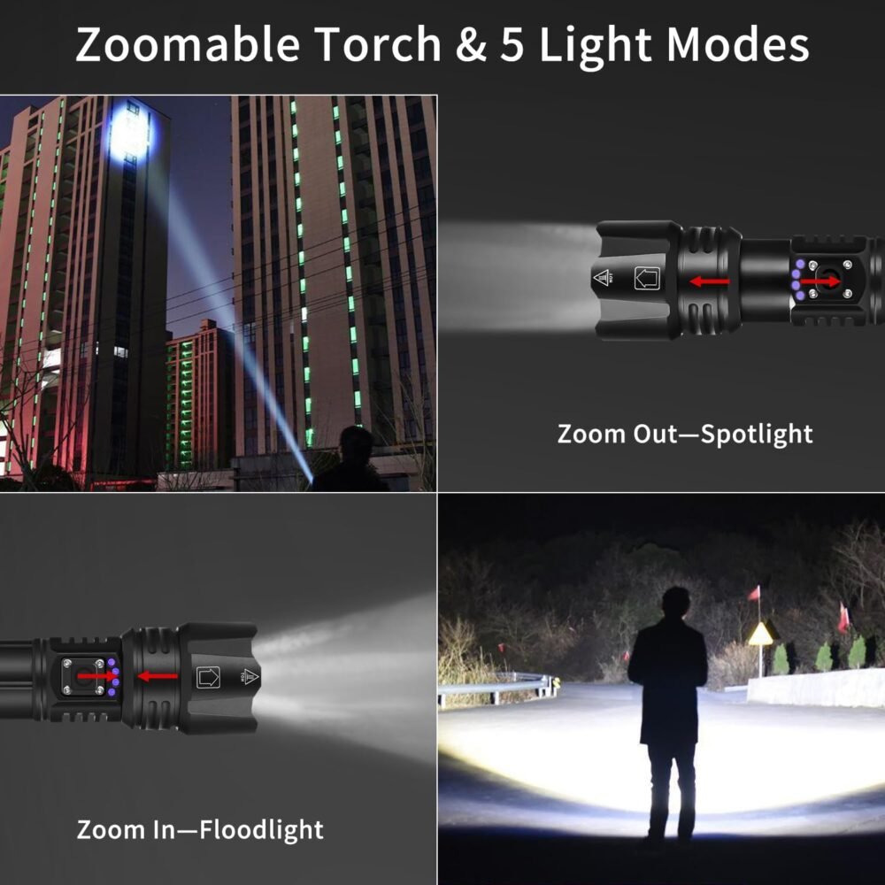 High Lumen USB-C Rechargeable P70 LED Flashlight