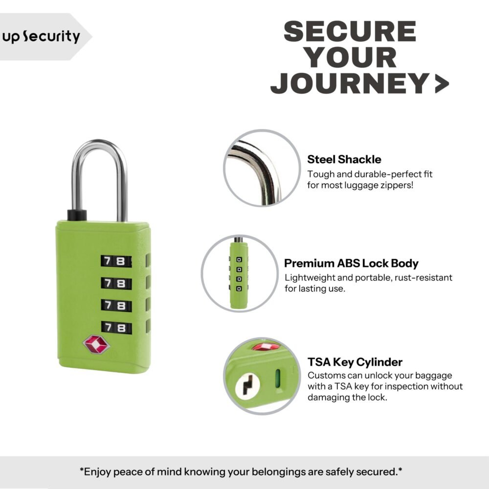 Lightweight ABS 4-Digit Combination Luggage Lock