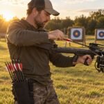 Crossbow Bolts – 20.9 in / 53 cm Mixed Carbon, Red and White Fletching - illustrative image, scene generated