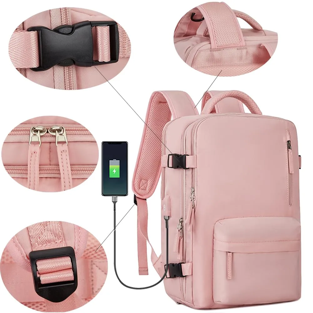 Travel Backpack with Laptop Compartment and USB Pass-Through