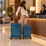 Hardshell Luggage Set – 2 Pieces, Teal Blue, Four-Wheel Spinner - illustrative image, scene generated