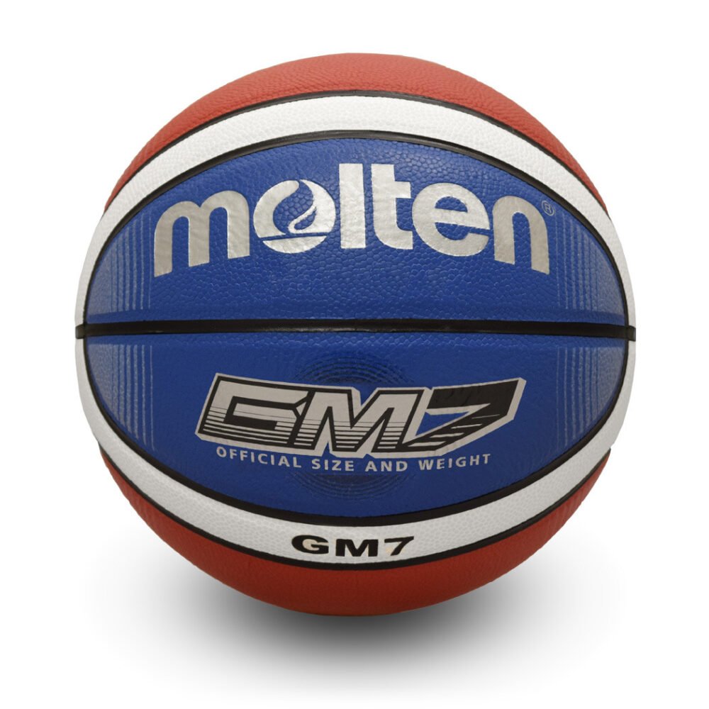 Molten BGM7X Basketball - Size 7, 12-Panel Synthetic Leather, Indoor and Outdoor
