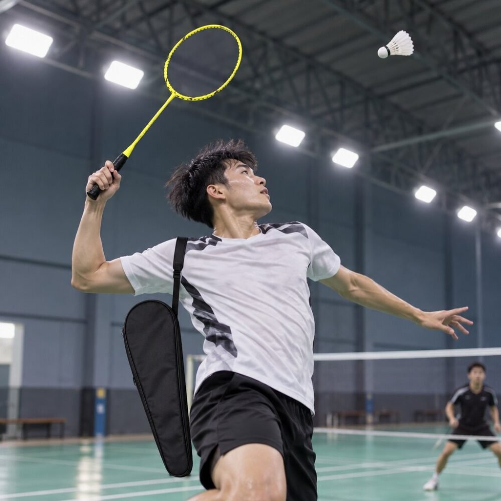 MSLON Carbon Fibre Badminton Racket with Case