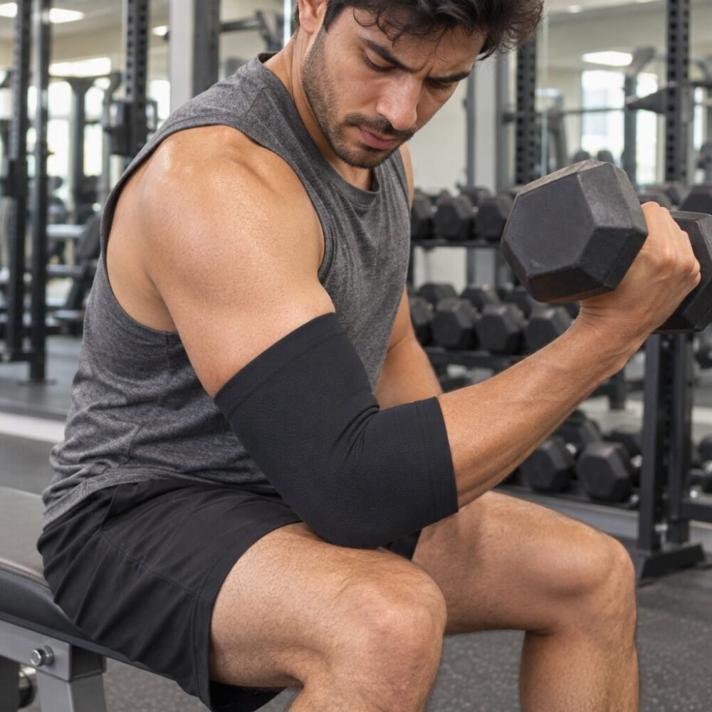 MSLON Elastic Elbow Support - Lightweight Compression Sleeve