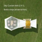 Naturehike Ango ES60 instant tent with the canopy extended over the door