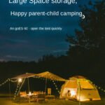 Naturehike Ango ES60 instant tent with canopy pitched, side view