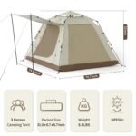 Naturehike Ango Picnic instant tent pitched on a beach