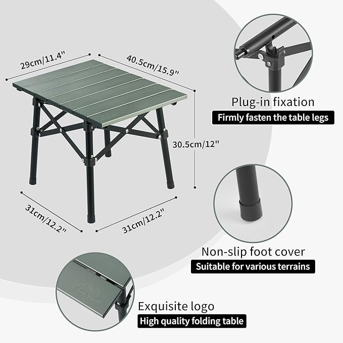 Naturehike PeakLite L02 Ultralight Aluminium Roll-Up Table (CNH22JU050)