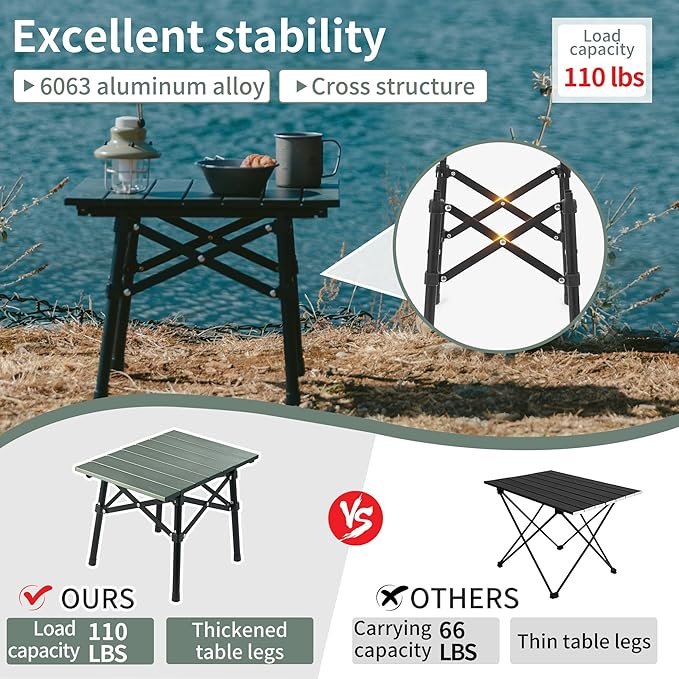 Naturehike PeakLite L02 Ultralight Aluminium Roll-Up Table (CNH22JU050)