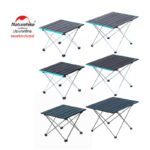 Naturehike FT08 NH19Z008-Z folding table shown in small and large sizes, black and grey