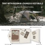 Naturehike Massif hot tent bedroom and living room layout