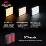Warm, natural and white colour temperature modes plus SOS on the Naturehike Moonlight Plus