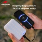 Naturehike Moonlight Plus camping lamp charging a phone as a power bank