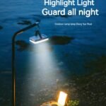 Naturehike Moonlight Plus camping lamp spec card: 120 hour endurance, 1100 lumens, 11000 mAh battery