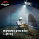 Naturehike Moonlight Plus lighting the inside of a tent at night