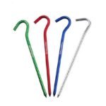 Naturehike 7001 aluminium hook tent pegs in green, blue and red