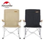 Naturehike Shangye Folding Chair NH19JJ004 - khaki and black versions side by side