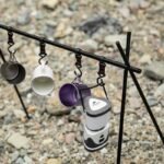 Naturehike NH19PJ082 folding camping rack - set up at a campsite