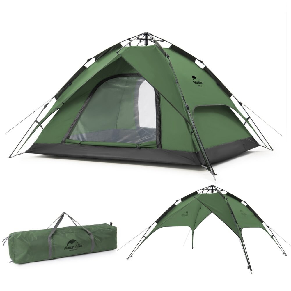 Naturehike 4 Person Pop Up Tent - Forest Green