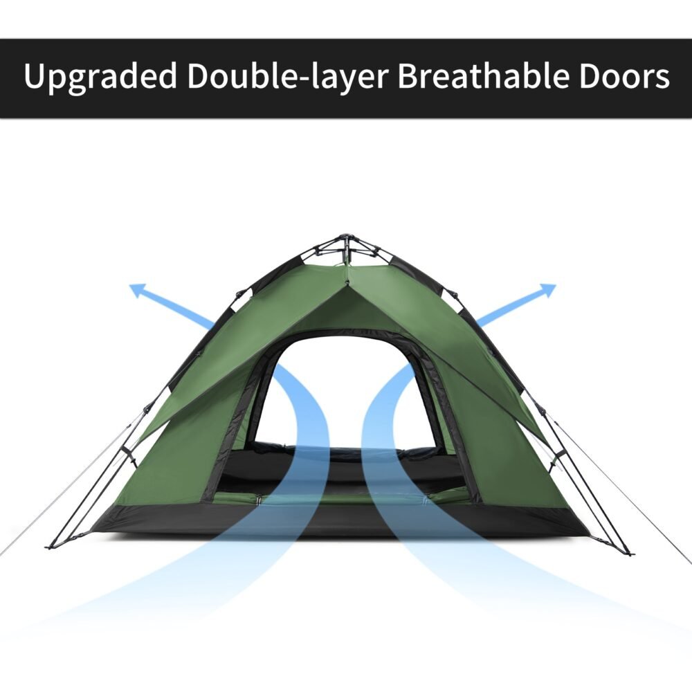 Naturehike 4 Person Pop Up Tent - Forest Green