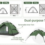 Naturehike NH21ZP008 pop up tent removable inner tent detail