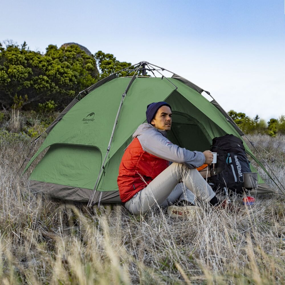 Naturehike 4 Person Pop Up Tent - Forest Green