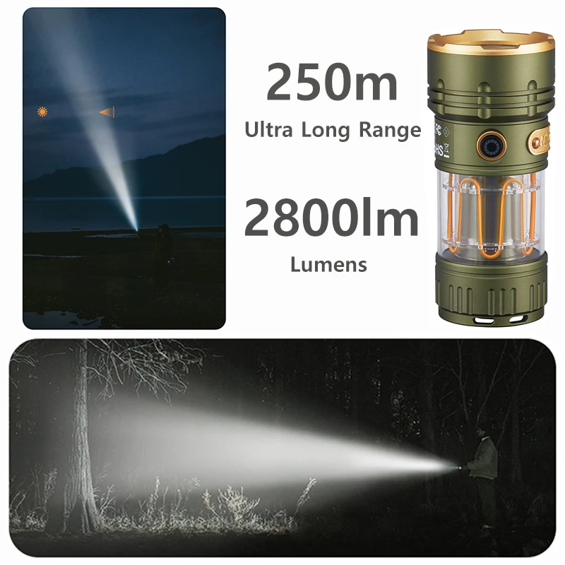 Naturehike Outdoor Glare Flashlight - Green (Size L)