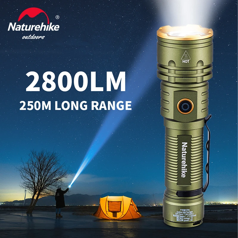 Naturehike Outdoor Glare Flashlight - Green (Size L)